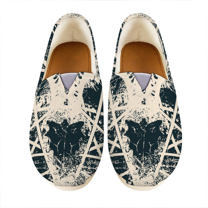 Satan Goat Skull Symbol Print Casual Shoes