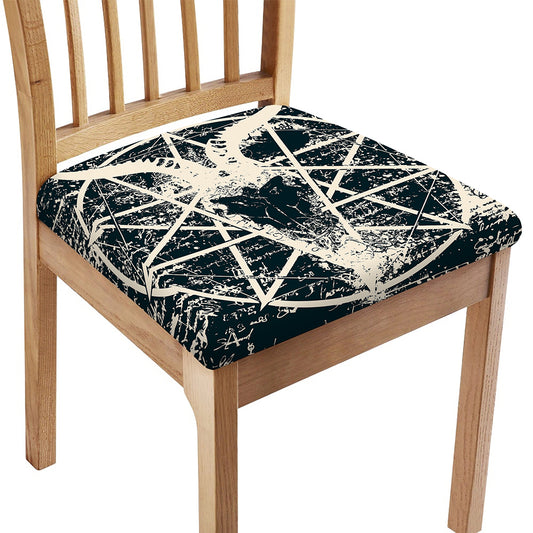 Satan Goat Skull Symbol Print Chair Cushion Cover