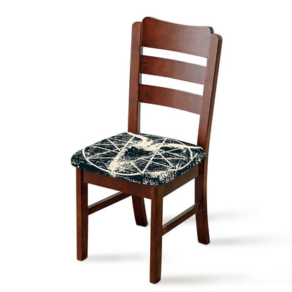 Satan Goat Skull Symbol Print Chair Cushion Cover