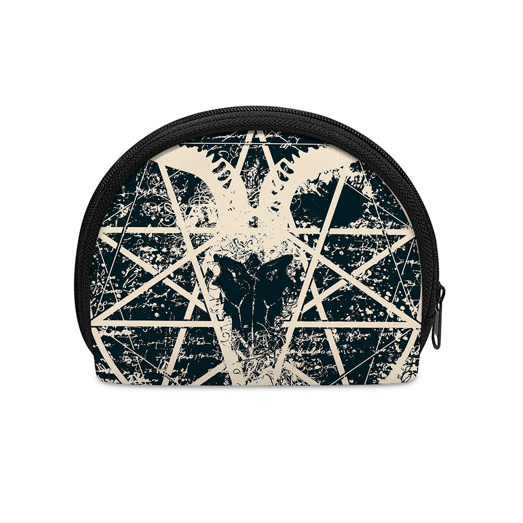 Satan Goat Skull Symbol Print Coin Purse