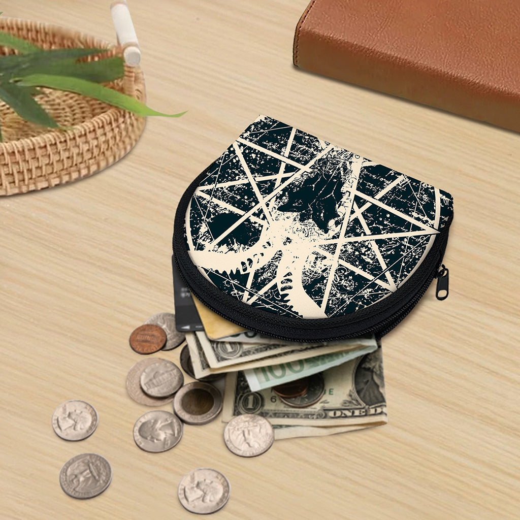 Satan Goat Skull Symbol Print Coin Purse
