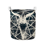 Satan Goat Skull Symbol Print Collapsible Laundry Basket