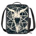Satan Goat Skull Symbol Print Crossbody Lunch Bag