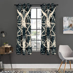 Satan Goat Skull Symbol Print Curtain