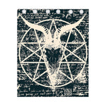 Satan Goat Skull Symbol Print Curtain