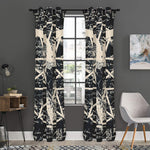 Satan Goat Skull Symbol Print Curtain