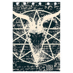 Satan Goat Skull Symbol Print Curtain