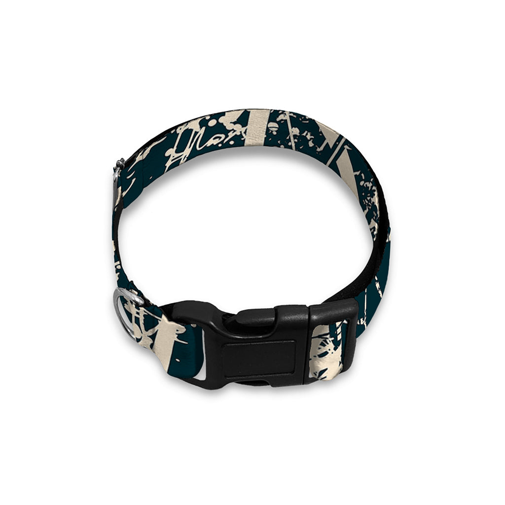Satan Goat Skull Symbol Print Dog Collar