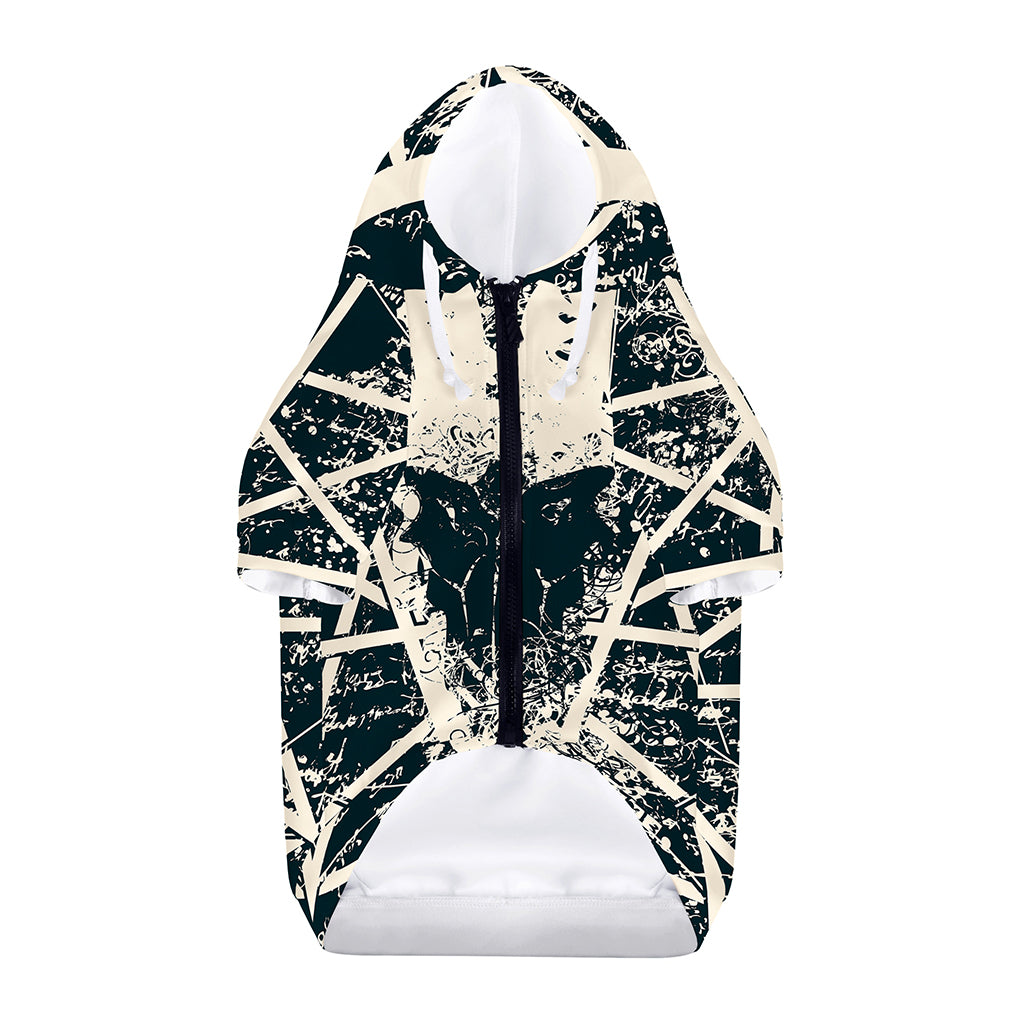 Satan Goat Skull Symbol Print Dog Zip Up Hoodie