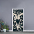 Satan Goat Skull Symbol Print Door Sticker