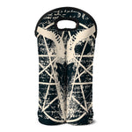 Satan Goat Skull Symbol Print Double Neoprene Wine Tote