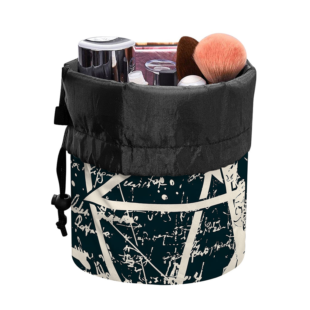 Satan Goat Skull Symbol Print Drawstring Makeup Bag