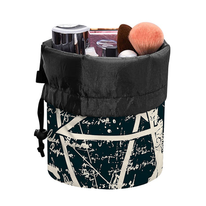 Satan Goat Skull Symbol Print Drawstring Makeup Bag
