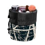 Satan Goat Skull Symbol Print Drawstring Makeup Bag