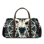 Satan Goat Skull Symbol Print Duffle Bag