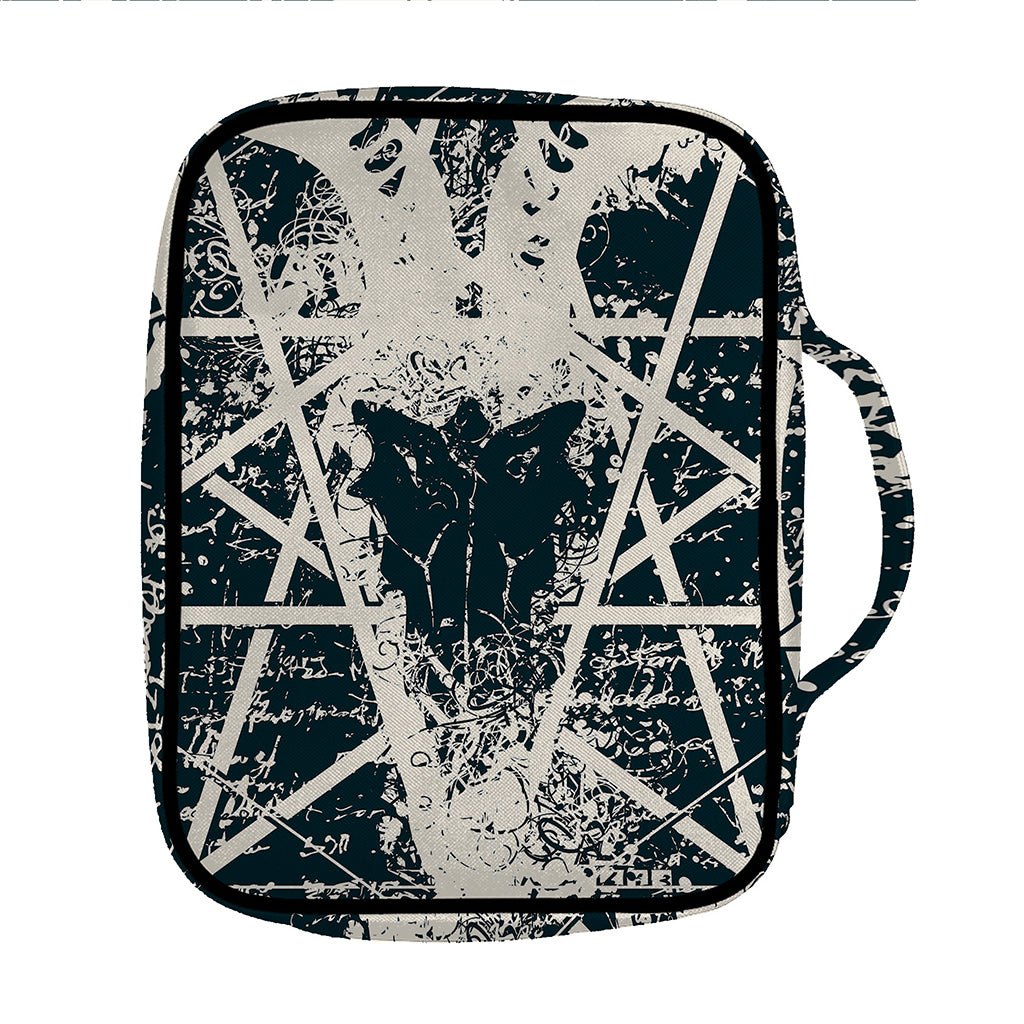 Satan Goat Skull Symbol Print Front Pocket Bible Bag