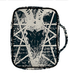 Satan Goat Skull Symbol Print Front Pocket Bible Bag