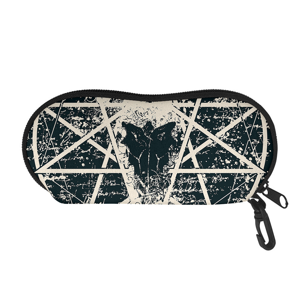 Satan Goat Skull Symbol Print Glasses Case