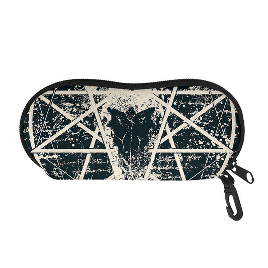 Satan Goat Skull Symbol Print Glasses Case