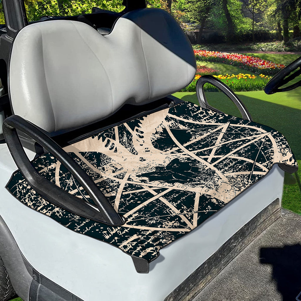 Satan Goat Skull Symbol Print Golf Cart Seat Cover