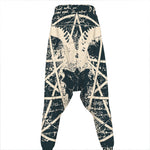 Satan Goat Skull Symbol Print Hammer Pants