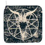 Satan Goat Skull Symbol Print Hand Towel