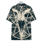 Satan Goat Skull Symbol Print Hawaiian Shirt