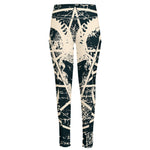 Satan Goat Skull Symbol Print High-Waisted Pocket Leggings