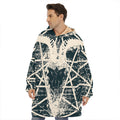 Satan Goat Skull Symbol Print Hoodie Blanket