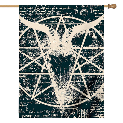 Satan Goat Skull Symbol Print House Flag