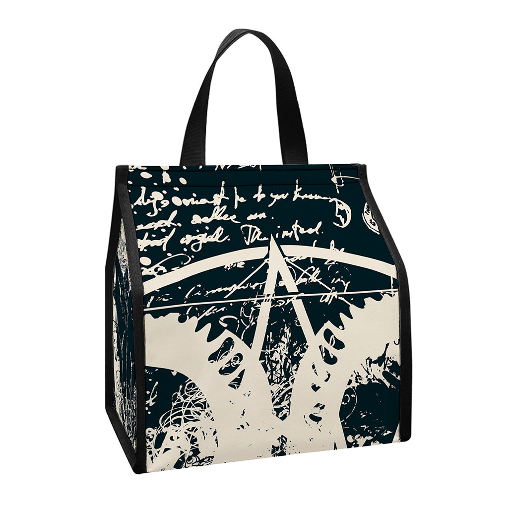 Satan Goat Skull Symbol Print Insulated Lunch Tote