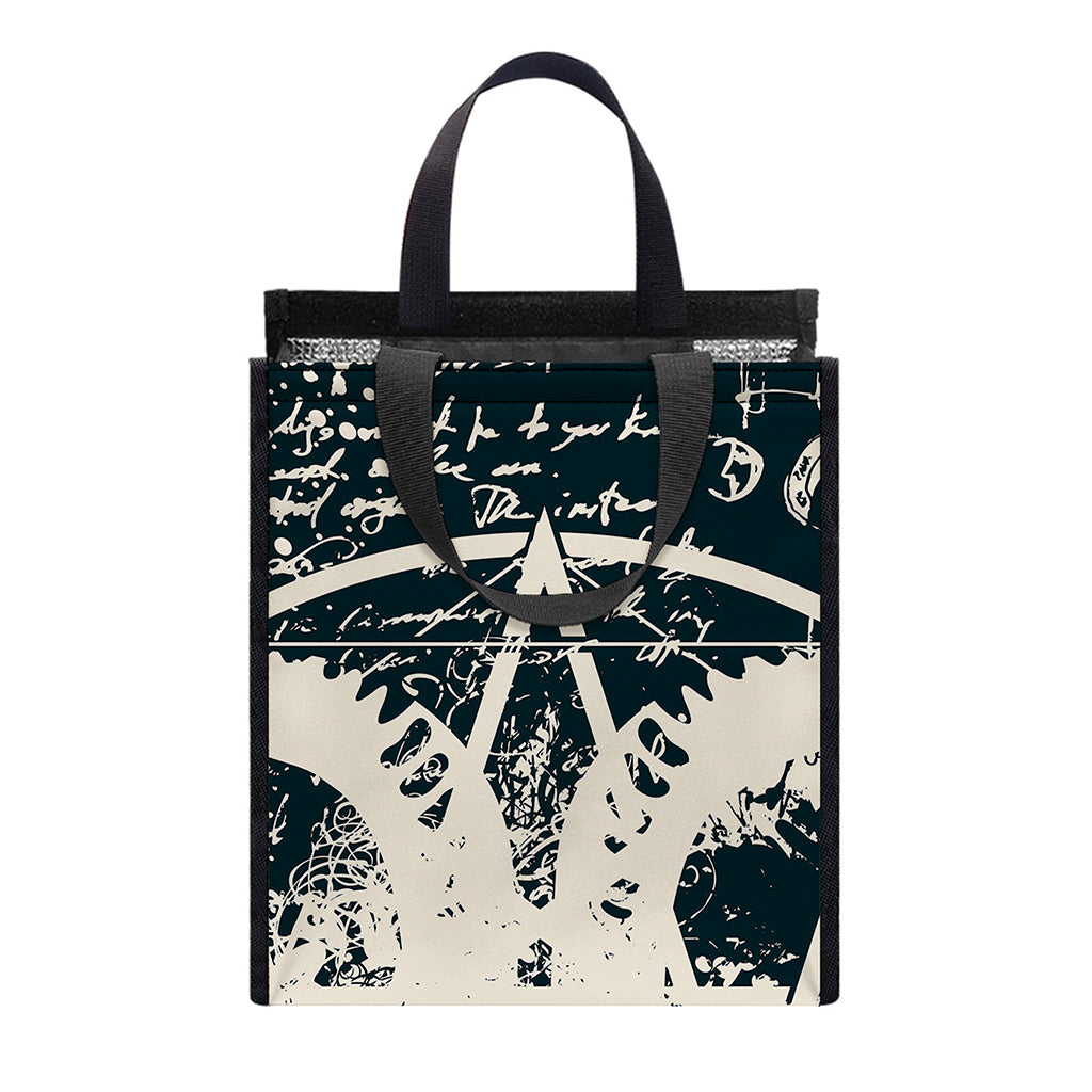 Satan Goat Skull Symbol Print Insulated Lunch Tote
