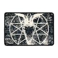 Satan Goat Skull Symbol Print Kitchen Mat