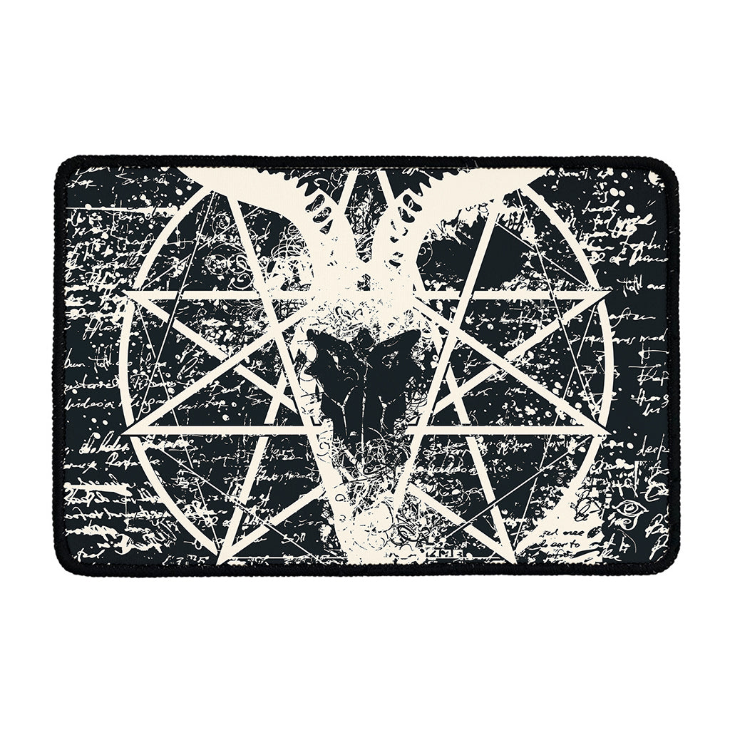 Satan Goat Skull Symbol Print Kitchen Mat