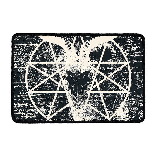 Satan Goat Skull Symbol Print Kitchen Mat