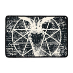 Satan Goat Skull Symbol Print Kitchen Mat