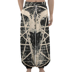 Satan Goat Skull Symbol Print Lantern Pants
