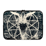 Satan Goat Skull Symbol Print Laptop Sleeve