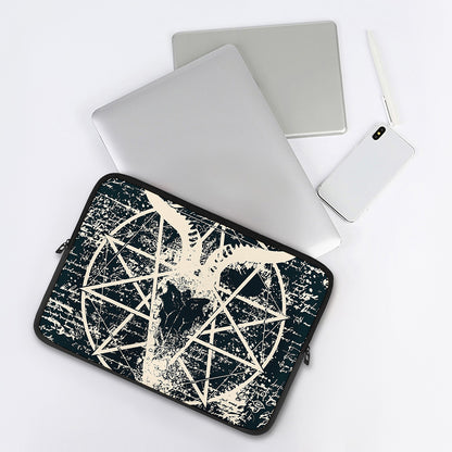 Satan Goat Skull Symbol Print Laptop Sleeve