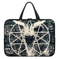 Satan Goat Skull Symbol Print Laptop Sleeve With Handle