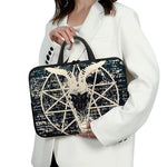 Satan Goat Skull Symbol Print Laptop Sleeve With Handle