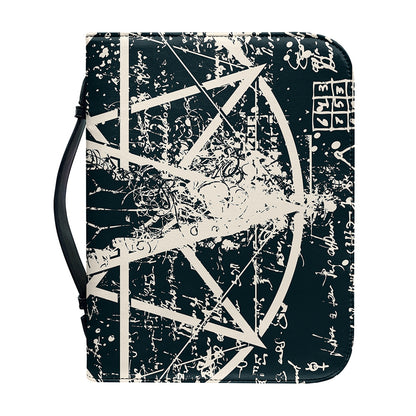 Satan Goat Skull Symbol Print Leather Bible Cover