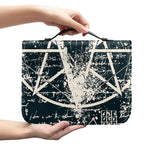 Satan Goat Skull Symbol Print Leather Bible Cover