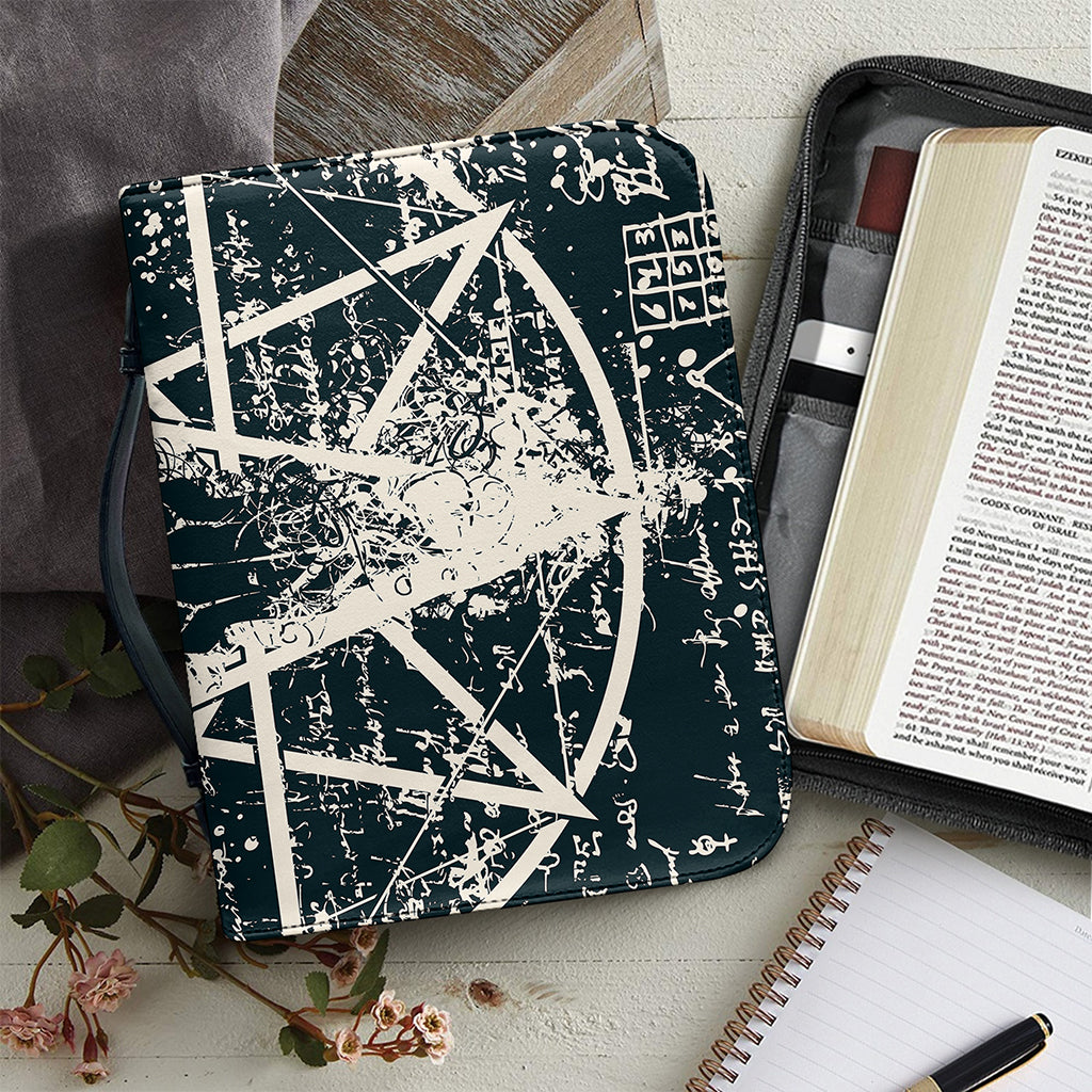 Satan Goat Skull Symbol Print Leather Bible Cover