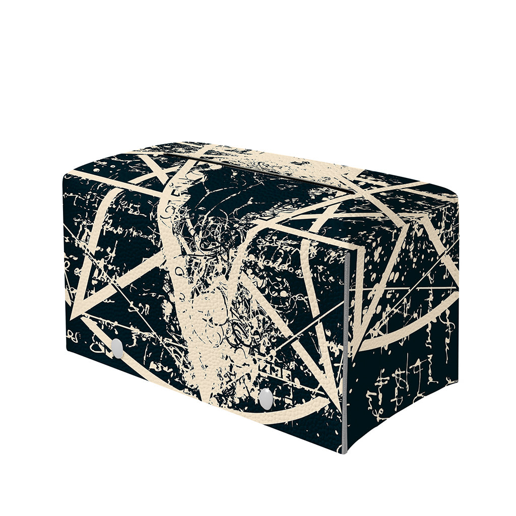 Satan Goat Skull Symbol Print Leather Tissue Box Cover