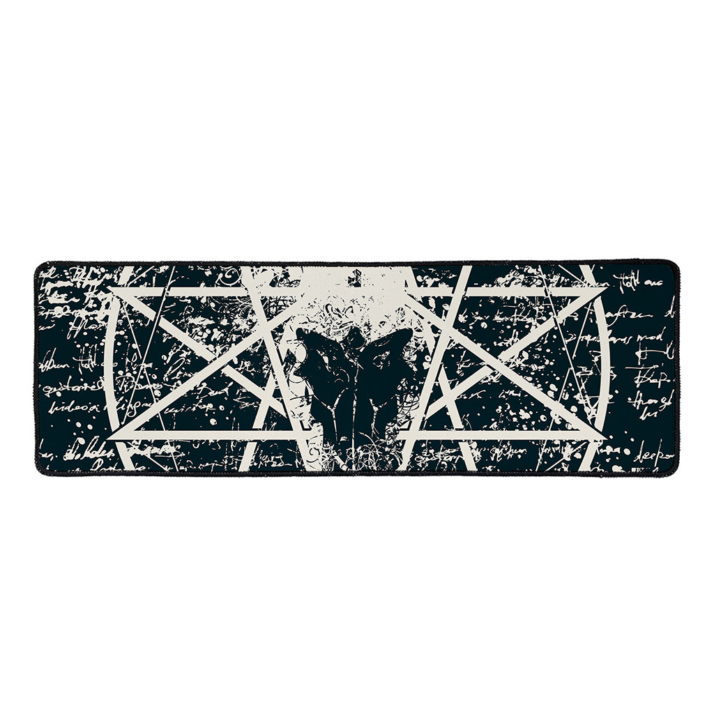 Satan Goat Skull Symbol Print Long Kitchen Mat