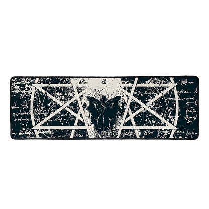 Satan Goat Skull Symbol Print Long Kitchen Mat