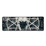 Satan Goat Skull Symbol Print Long Kitchen Mat