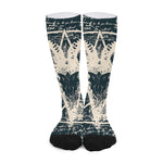 Satan Goat Skull Symbol Print Long Socks