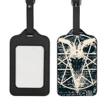 Satan Goat Skull Symbol Print Luggage Tag